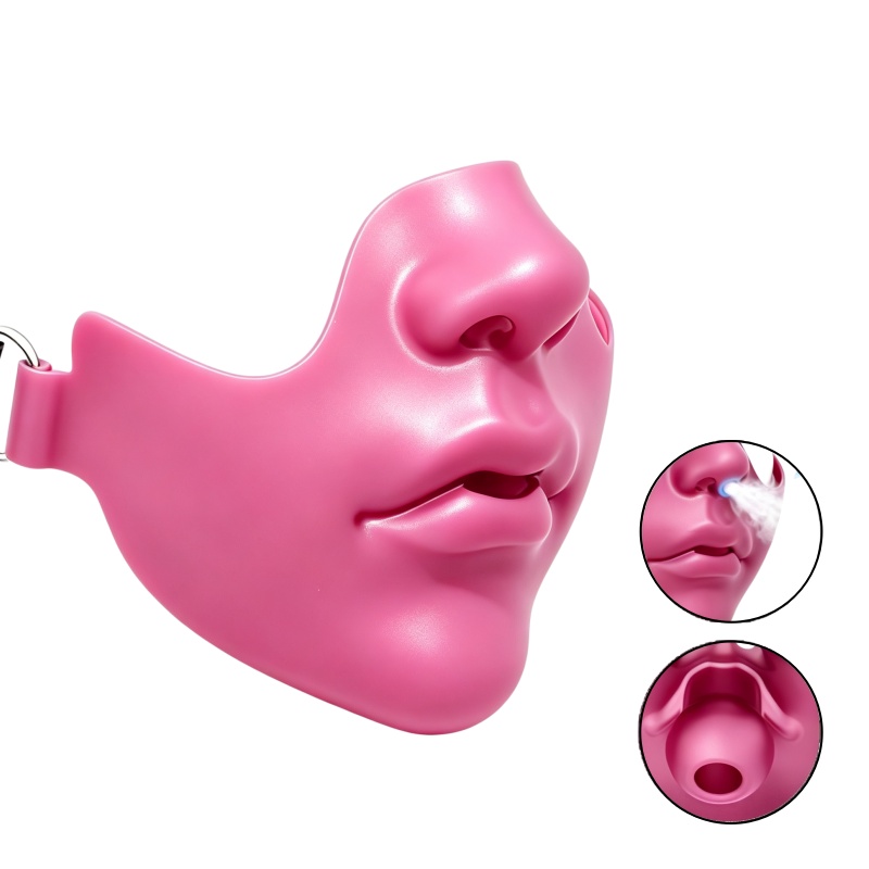 Party Games Couple - Soft Silicone Half Face Mask with