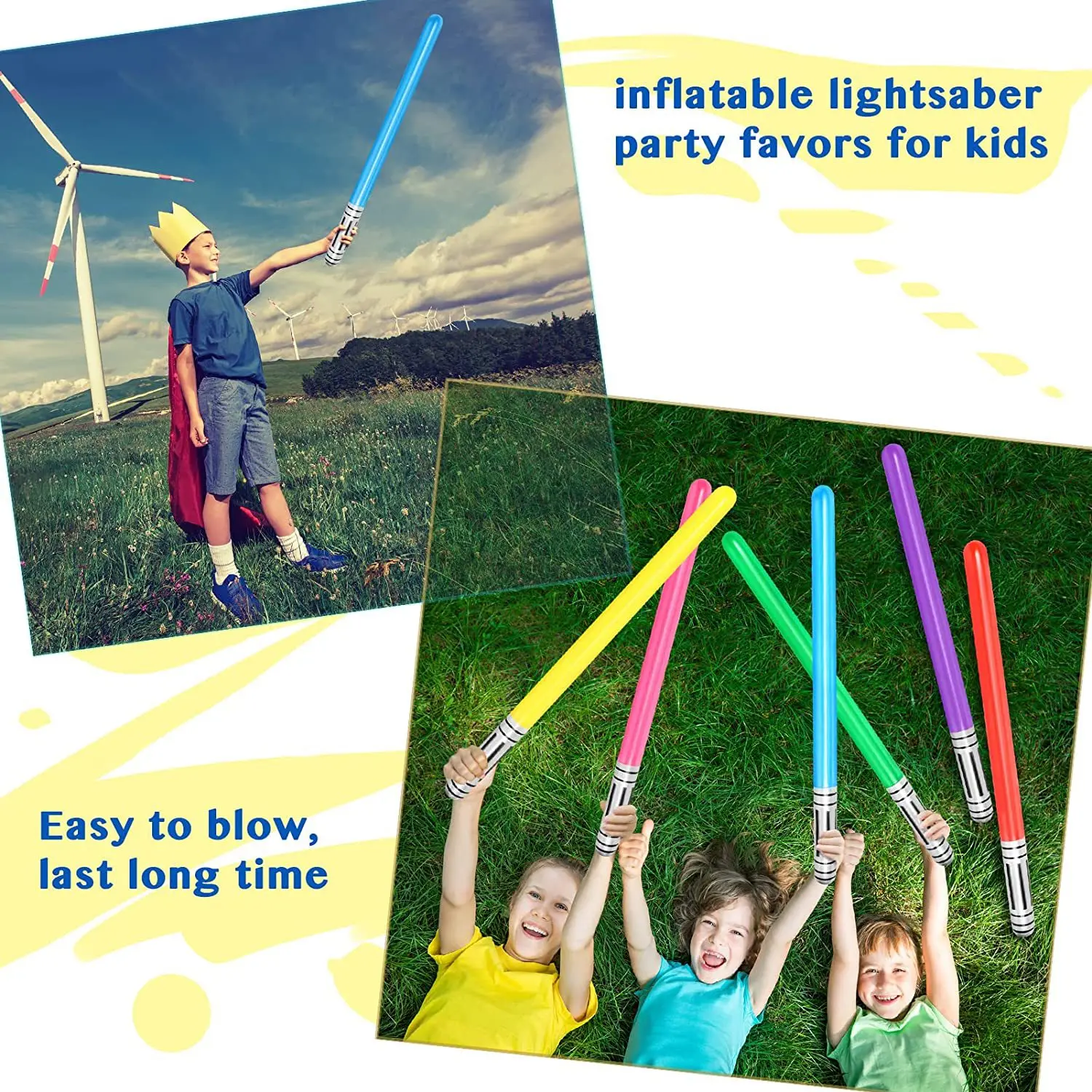 90cm Kawaii Inflatable Lightsa - огляд і ціна Party Games Kids Outdoor
