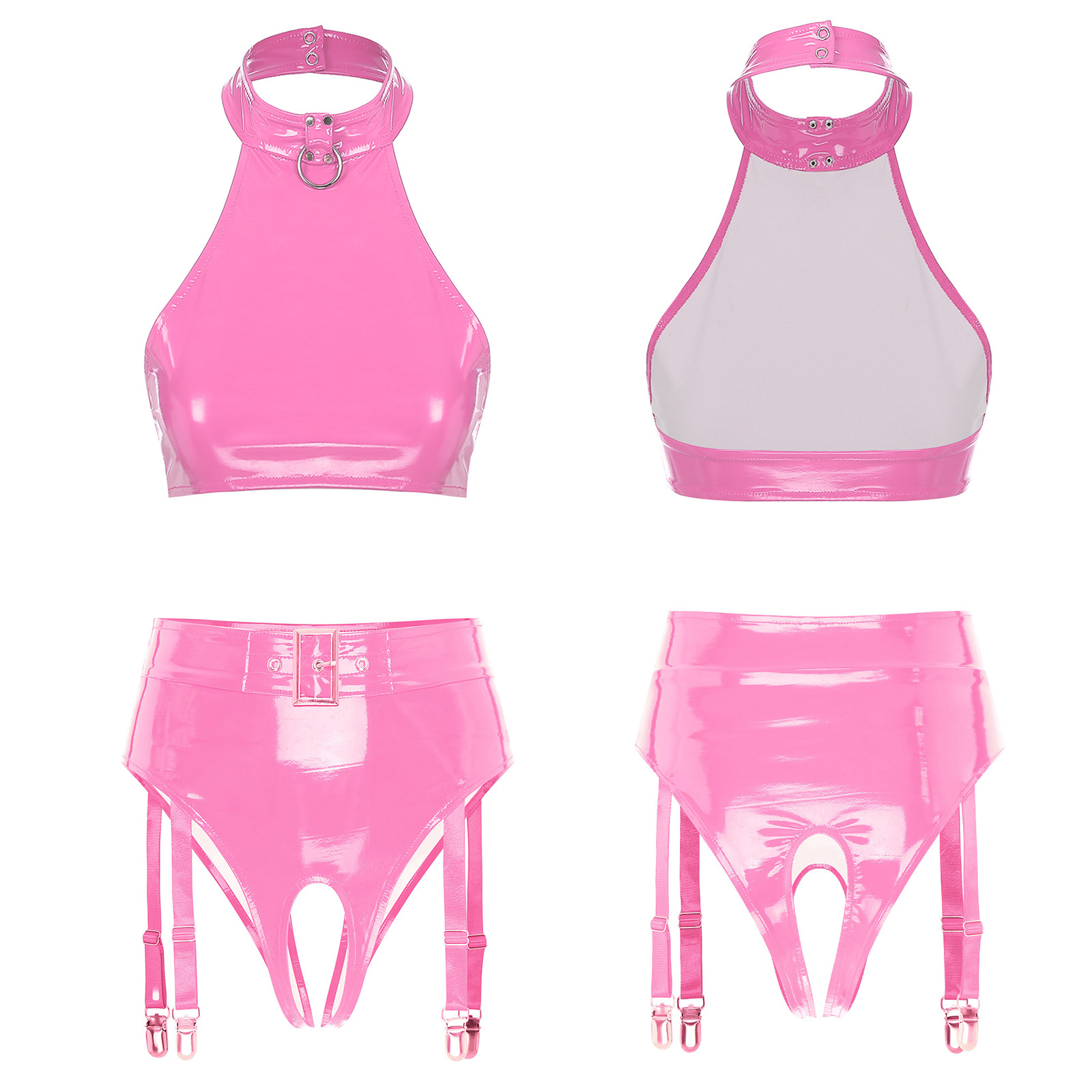 Women Glossy PU Leather Bra Ta - огляд і ціна Party Games Couple