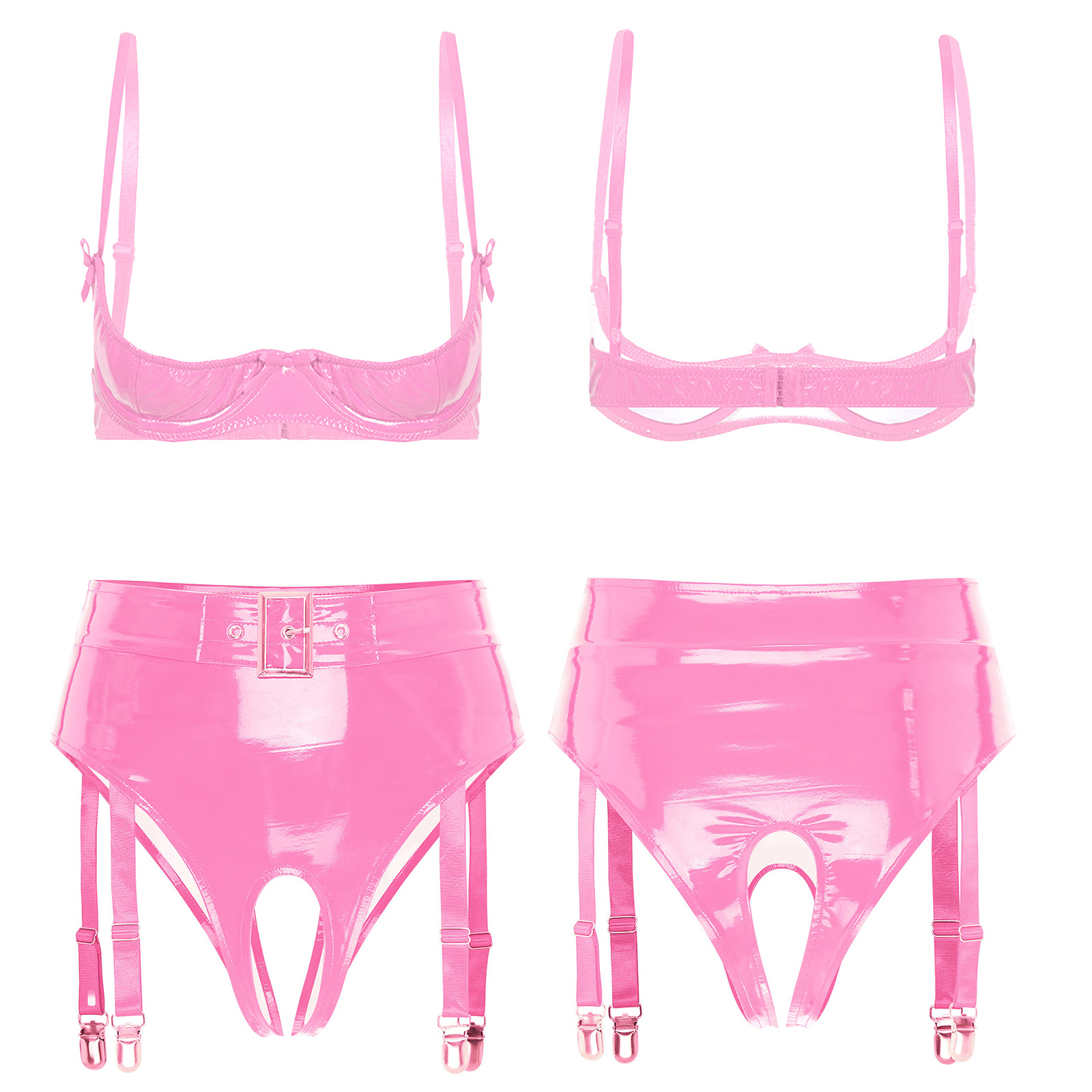 Women Glossy PU Leather Bra Ta - огляд і ціна Party Games Couple