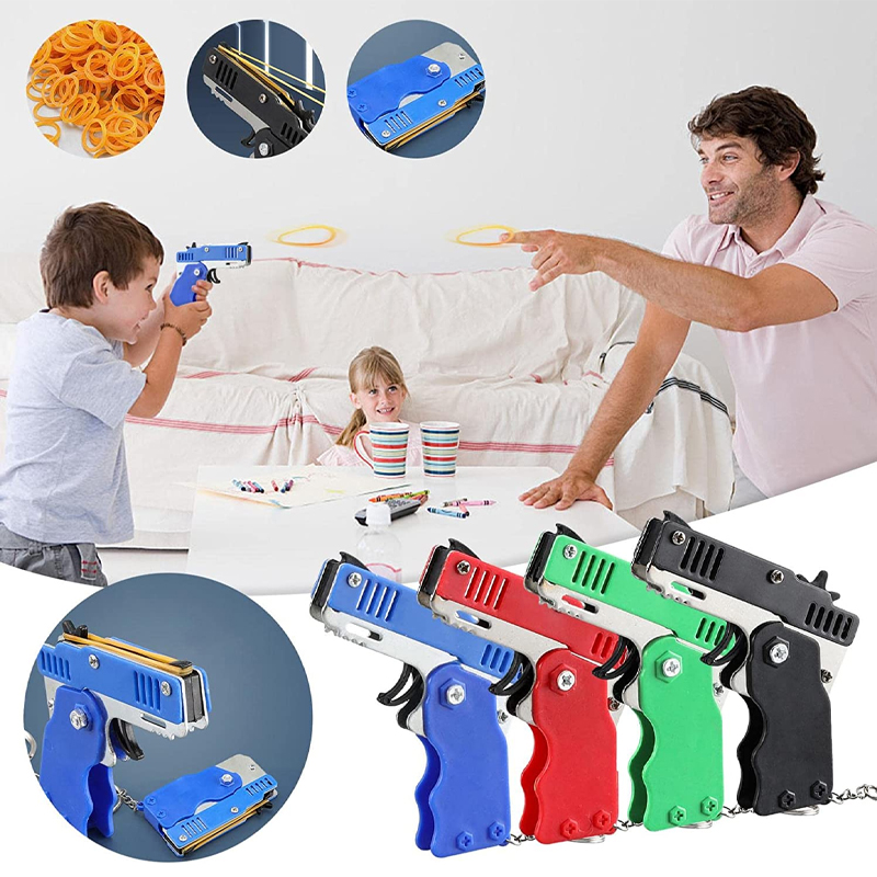 Mini Keychain Rubber Band Gun  - огляд і ціна Party Games Kids Outdoor