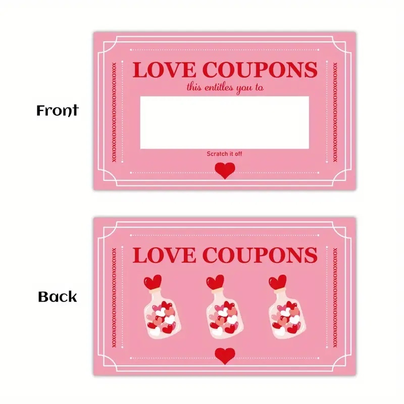30 Pcs Pink Lucky Scratch Card - огляд і ціна Party Games Couple