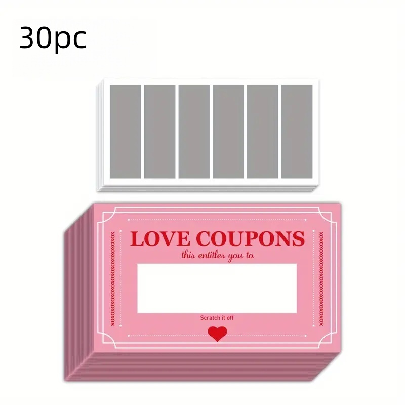 30 Pcs Pink Lucky Scratch Card - огляд і ціна Party Games Couple