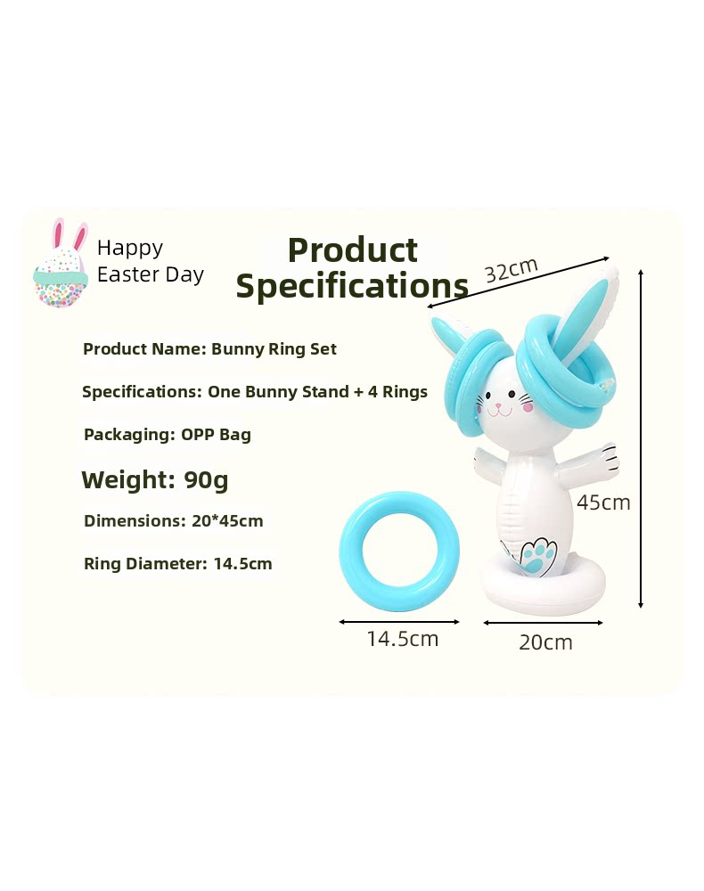 Easter Inflatable Bunny Ring T - огляд і ціна Party Games Kids Outdoor