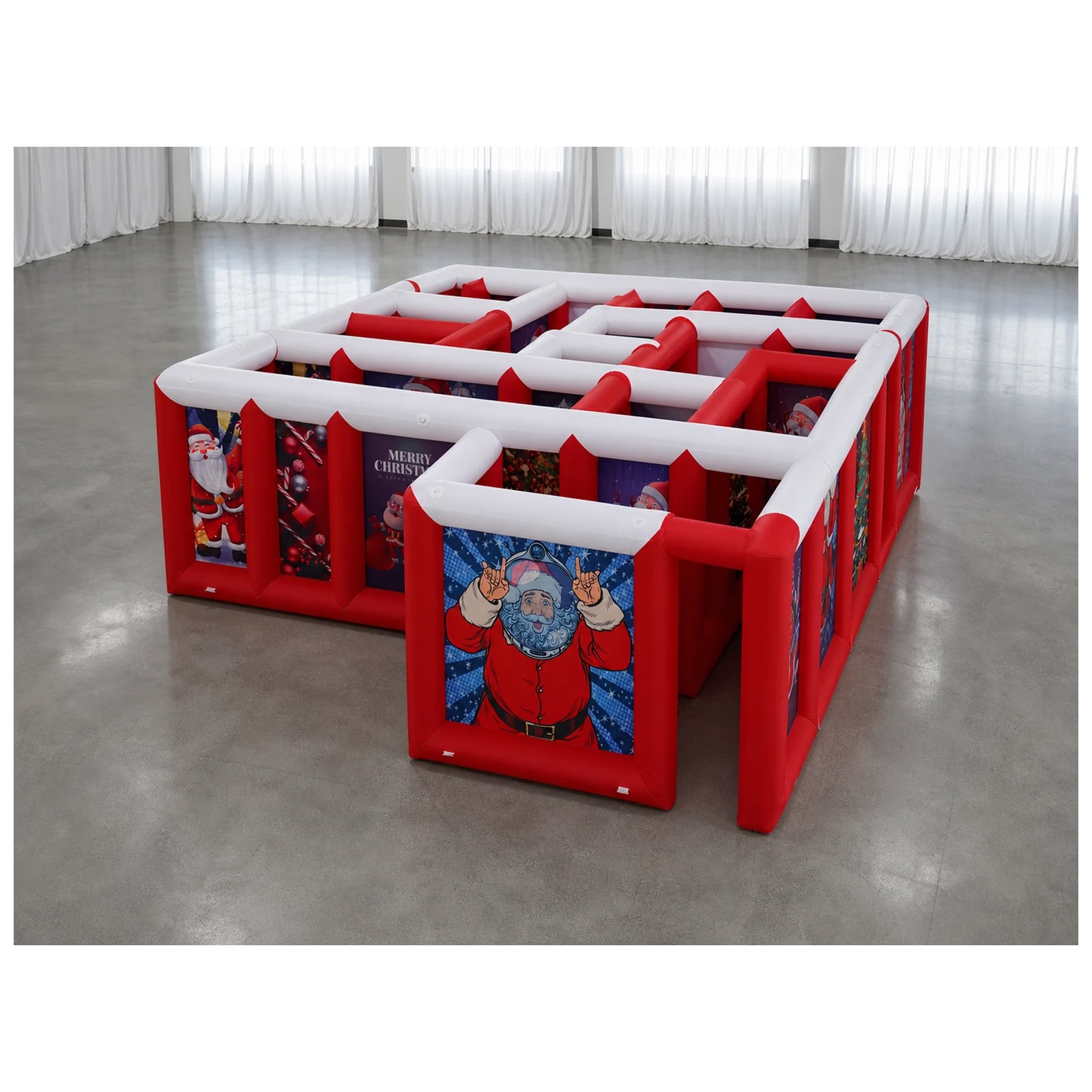 Large Red White Flat Roof Infl - огляд і ціна Party Games Kids Outdoor