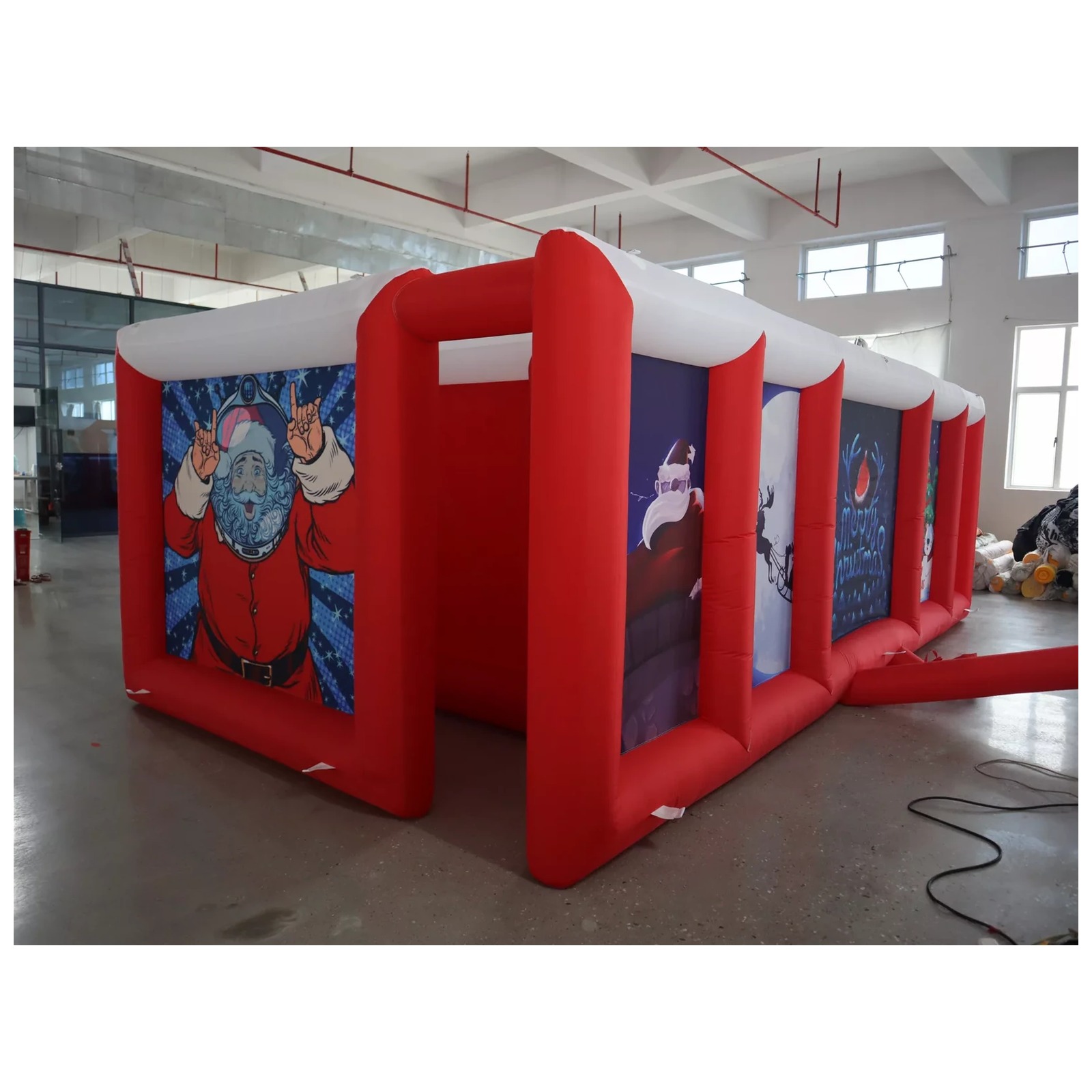 Large Red White Flat Roof Infl - огляд і ціна Party Games Kids Outdoor